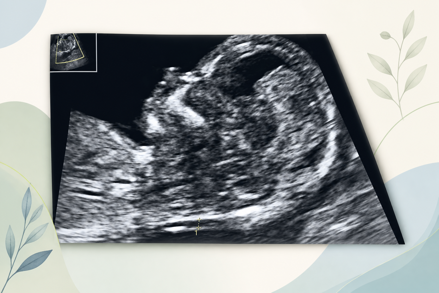 Ultraschallbild aus dem ersten Schwangerschaftsdrittel