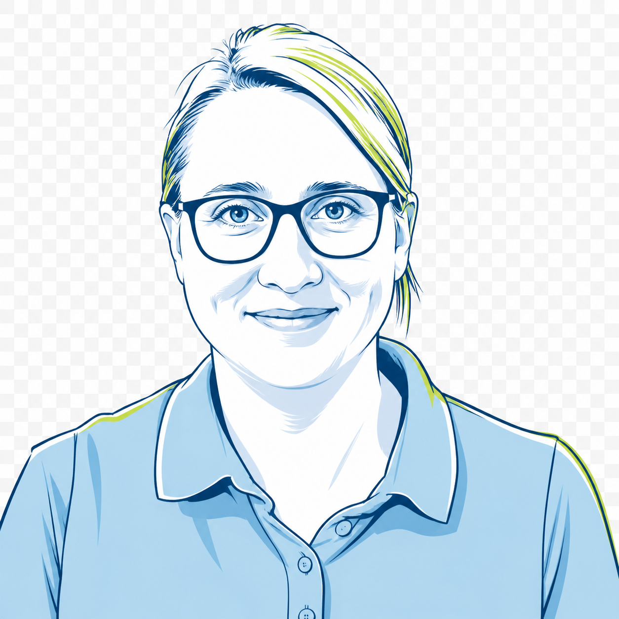 Stilisiertes Porträt von Franziska Schemmann